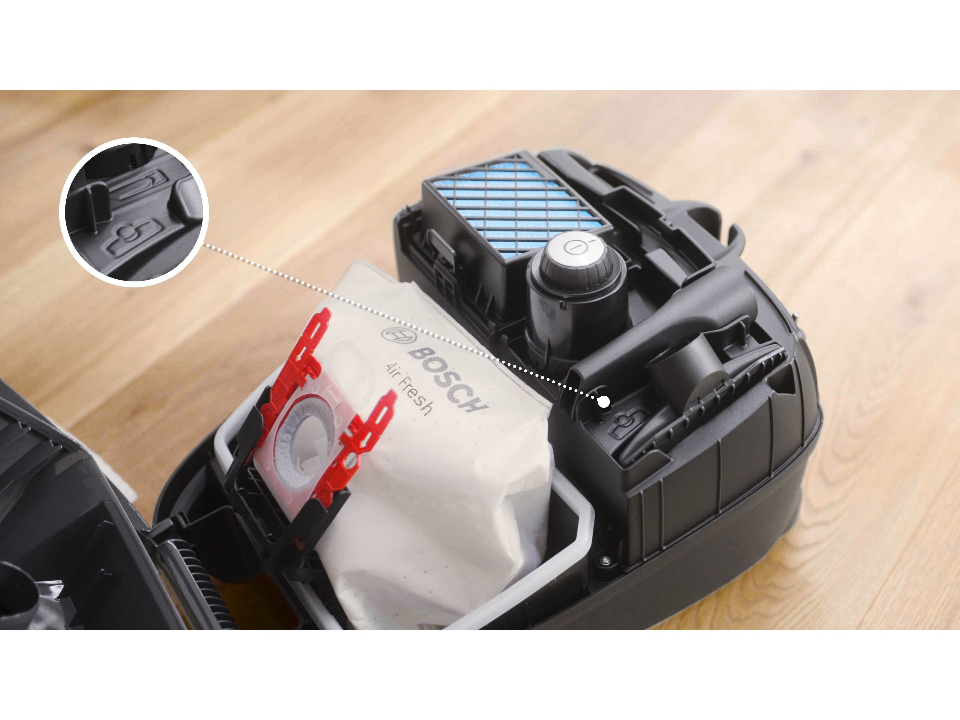 ASPIRADOR COM SACO BOSCH SERIE 4 PROHYGIENIC BGL41HYG0L BRANCO image number 1