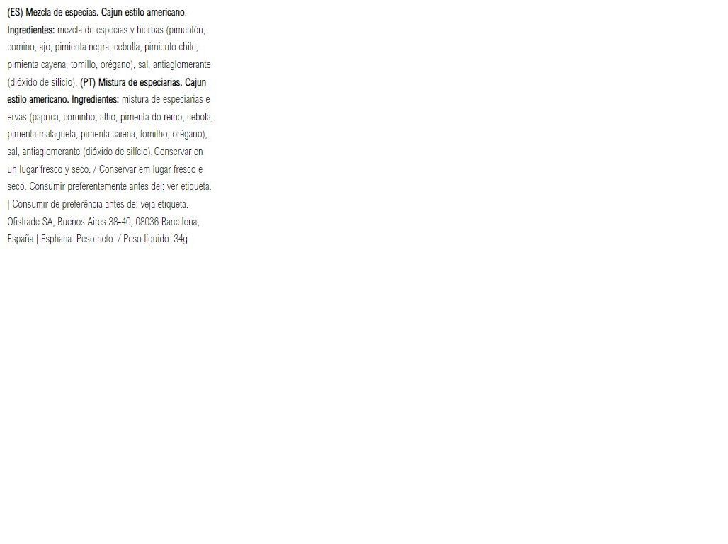 TEMPEROS SANTA MARIA CAJUN 34G image number 1