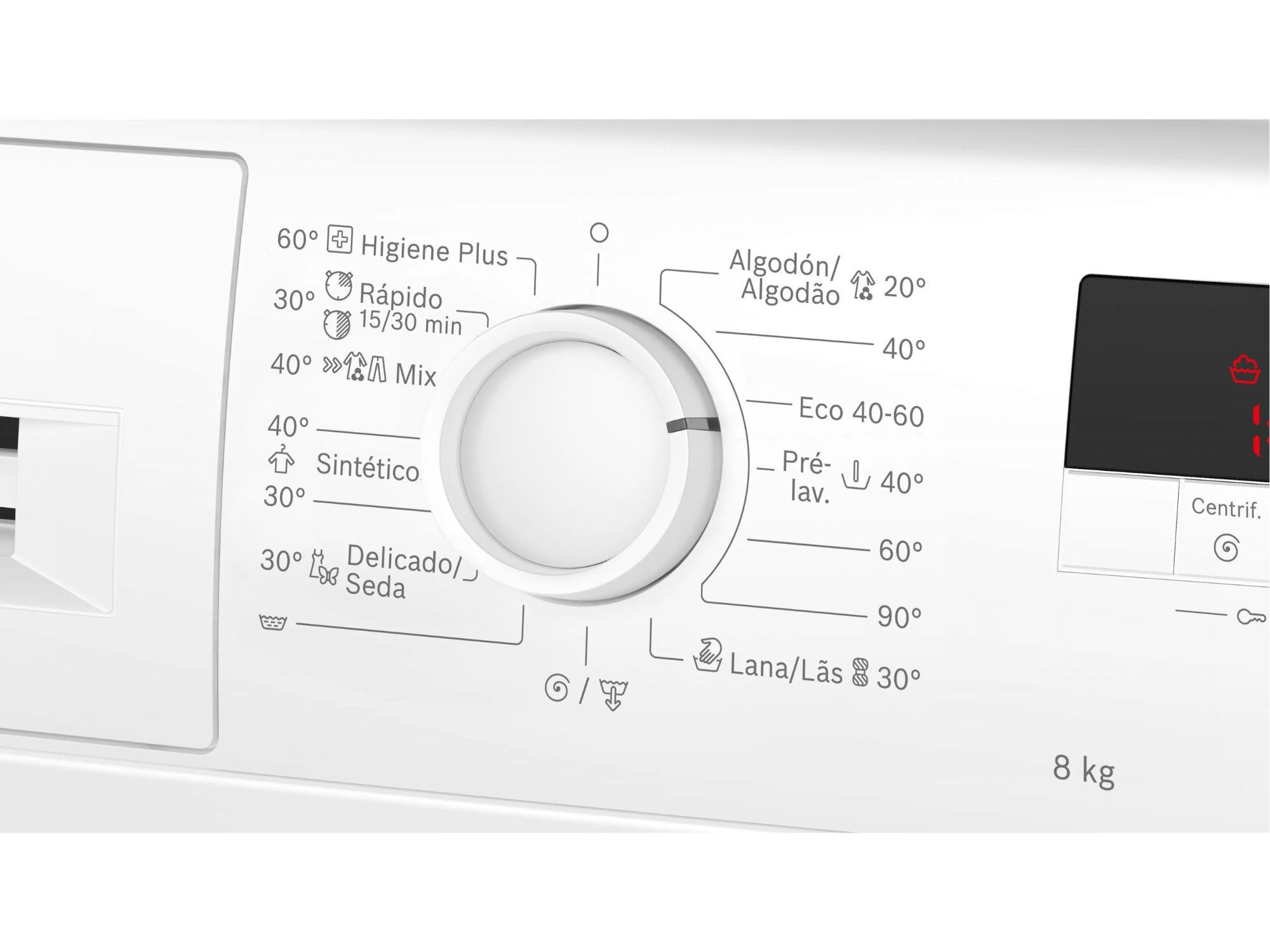 MAQUINA DE LAVAR ROUPA BOSCH WGE03400EP - BRANCO A 8KG image number 2