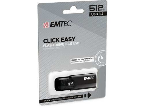 MEMÓRIAS USB EMTEC E173249 3.2 CLICK EASY 512GB image number 1