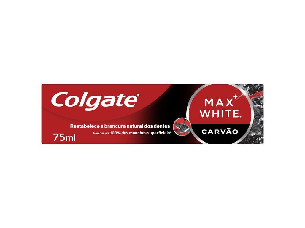 PASTA DE DENTES BRANQUEADORA MAX WHITE CARV&Atilde;O COLGATE 75ML image number 1