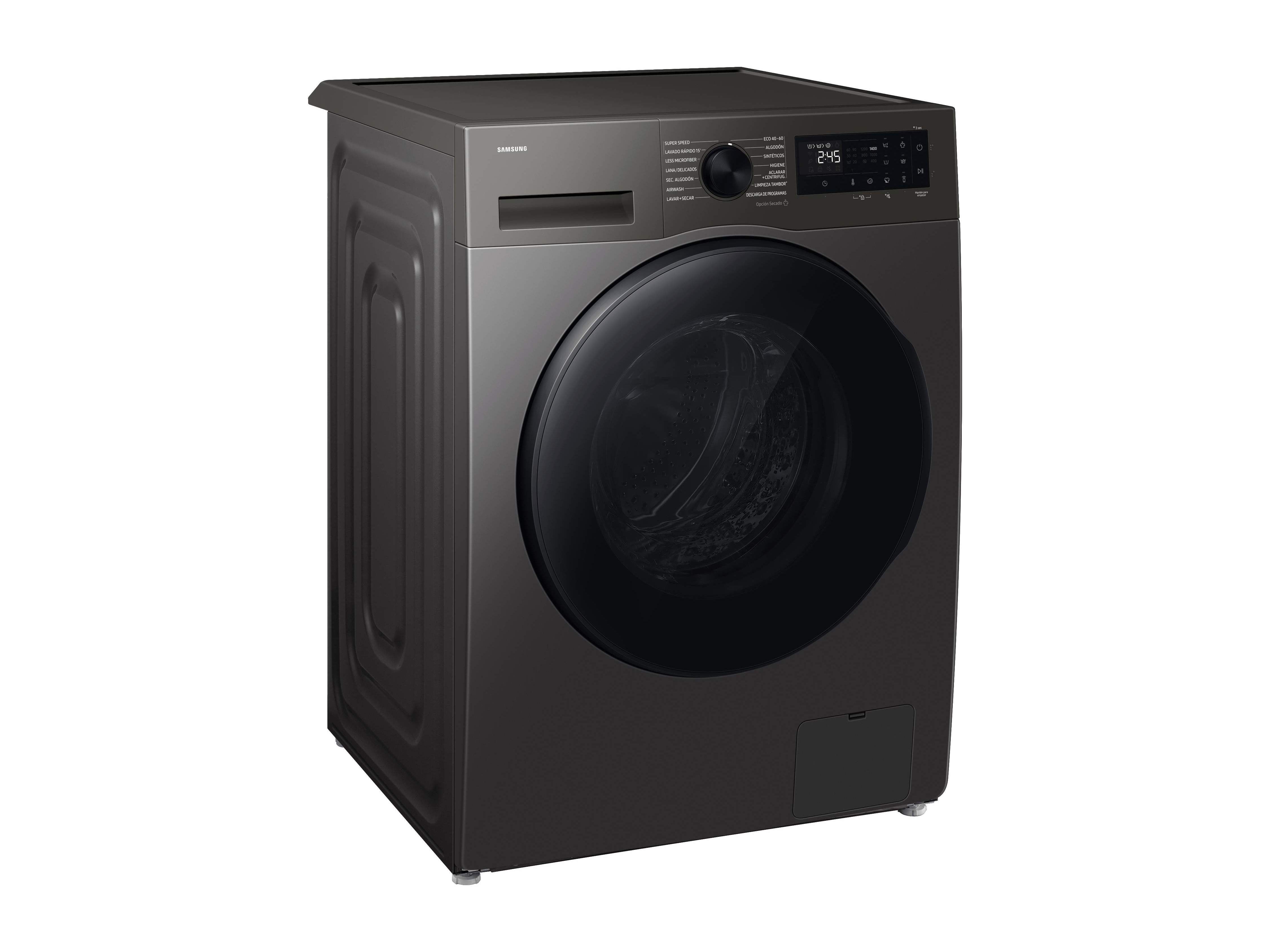 MAQUINA DE LAVAR E SECAR ROUPA SAMSUNG WD90HG5U34BXEP LOOK INOX D LAVA 9KG E SECA 6KG 1400RPM image number 1