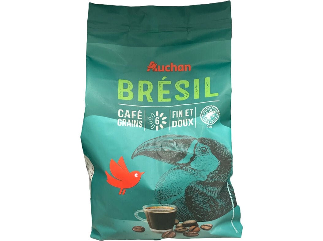 CAF&Eacute; EM GR&Atilde;O AUCHAN SENSA&Ccedil;&Atilde;O BRASIL INTENSIDADE 6 500G image number 0