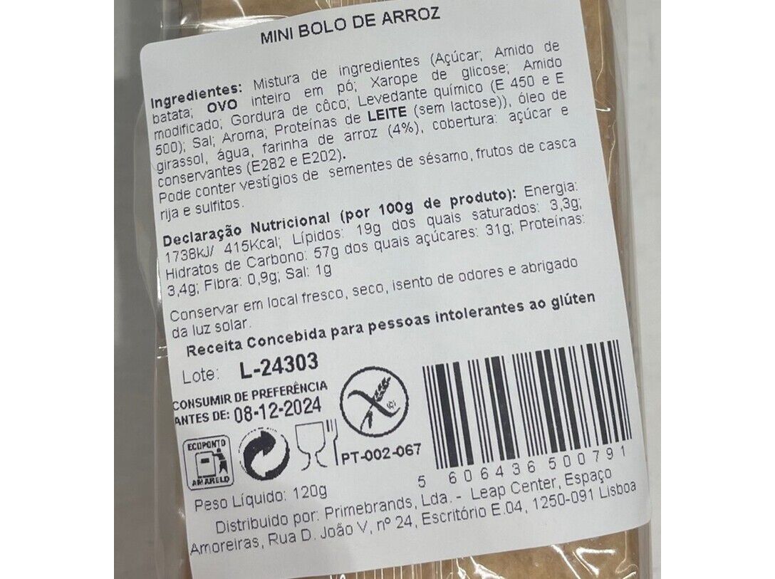BOLO DE ARROZ MUSEU DO P&Atilde;O MINI SEM GL&Uacute;TEN 3X40G image number 1