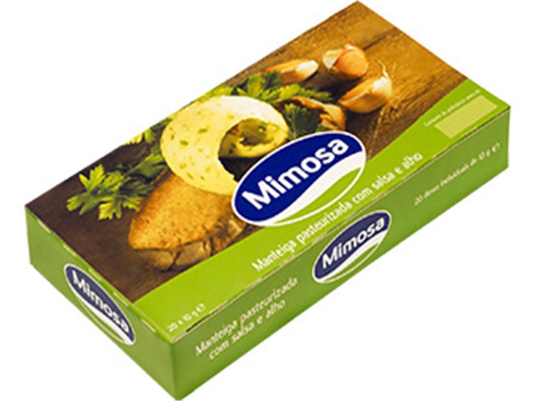 MANTEIGA MIMOSA COM ALHO DOSES 20X10G