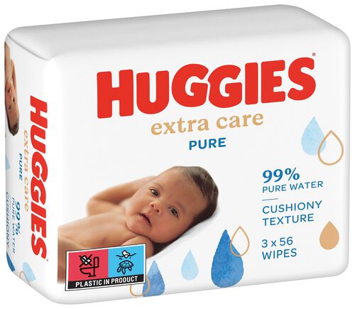 Toalhitas Huggies Pure Extra-Care 168UN image number 0