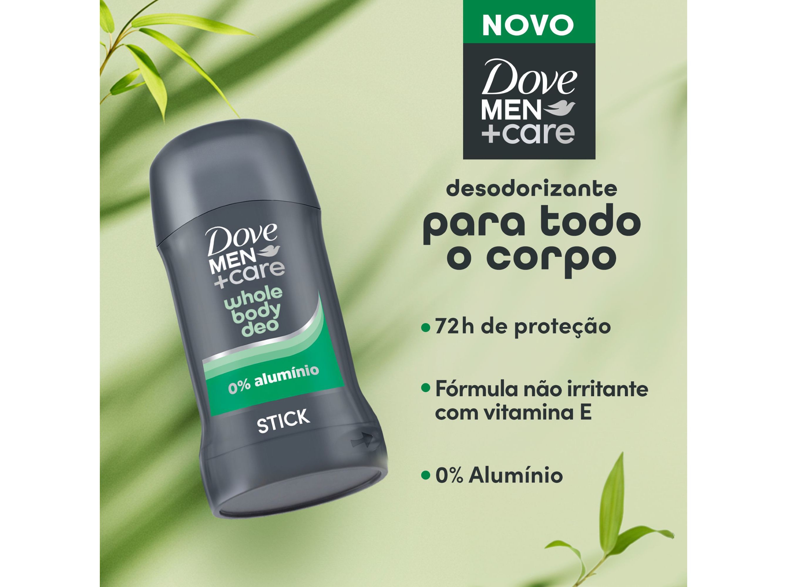 DESODORIZANTE STICK DOVE MEN WHOLE BODY BAMBOO+ALOE 50ML image number 3
