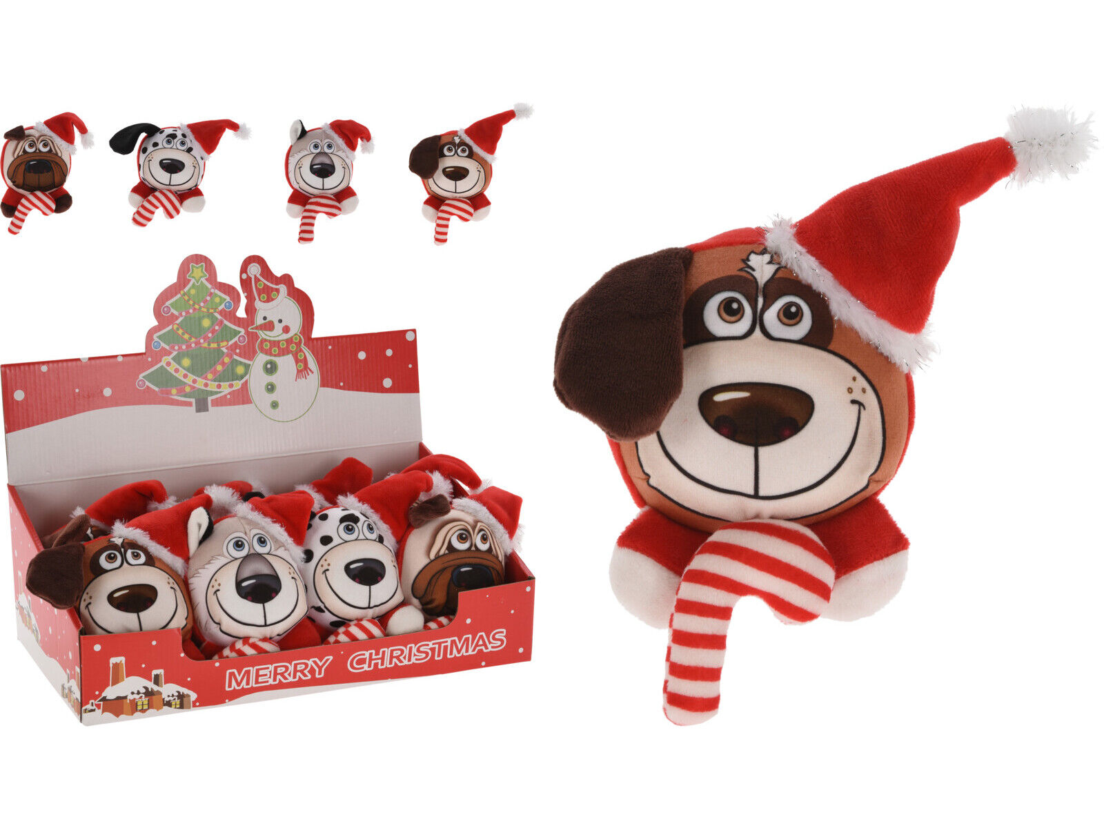 BRINQUEDO C&Atilde;O DOGS COLLECTION PELUCHE NATAL 12CM MODELOS SORTIDOS image number 1