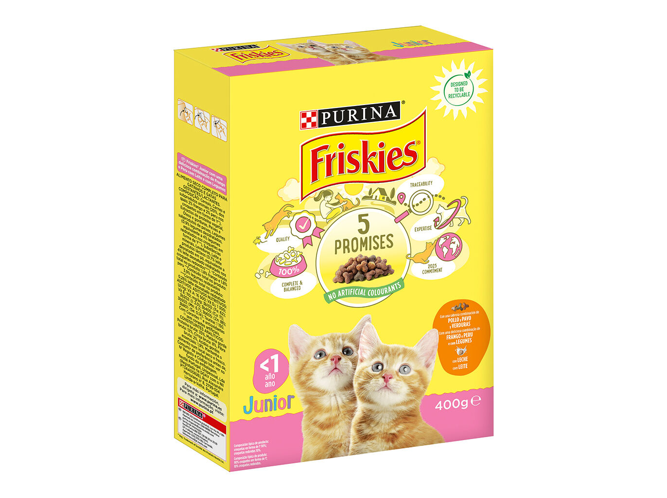 RA&Ccedil;&Atilde;O PARA GATO FRISKIES J&Uacute;NIOR 400G