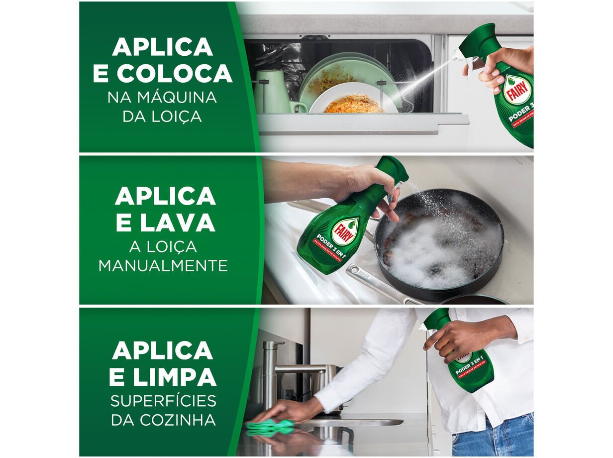 DETERGENTE LOI&Ccedil;A MANUAL FAIRY SPRAY LIM&Atilde;O REC 500ML image number 3