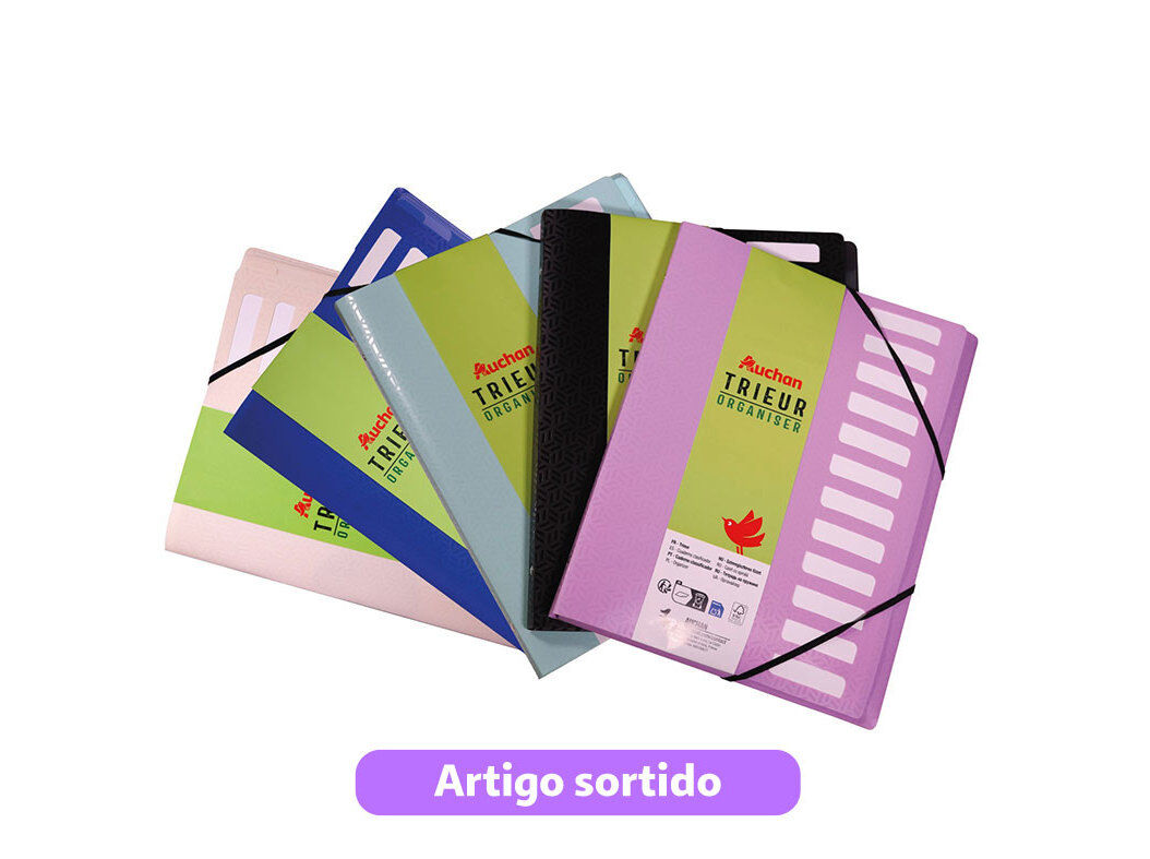 SEPARADORES 12 DIVIS&Oacute;RIAS AUCHAN PL&Aacute;STICO CORES SORTIDAS