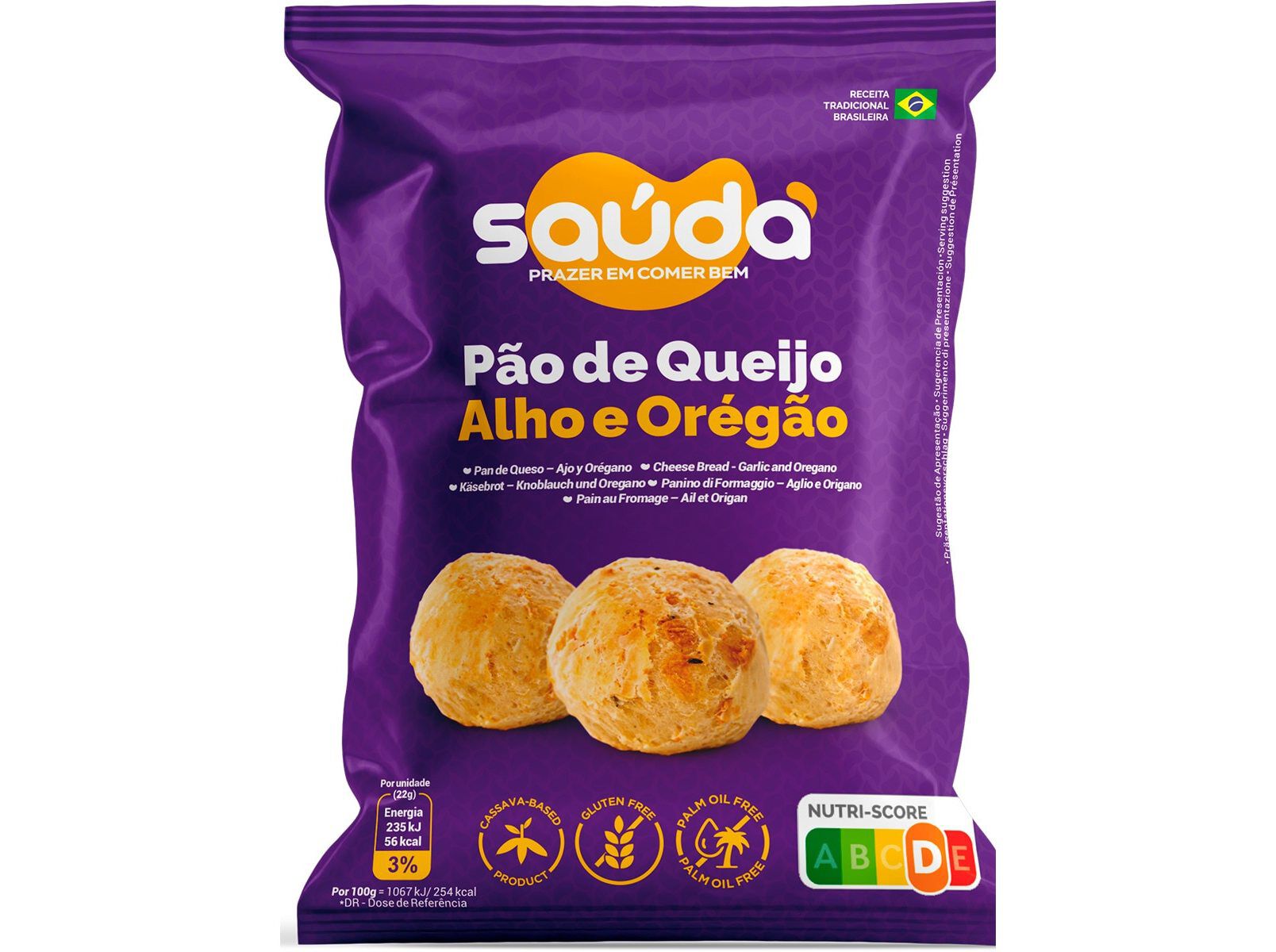P&Atilde;O DE QUEIJO SAUDA COM ALHO 260G