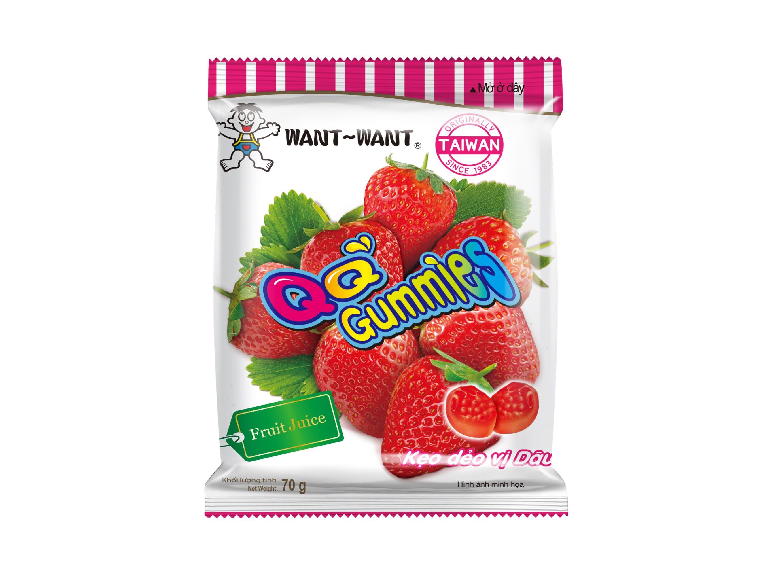 GELATINA WANT WANT SABOR MORANGO 70G