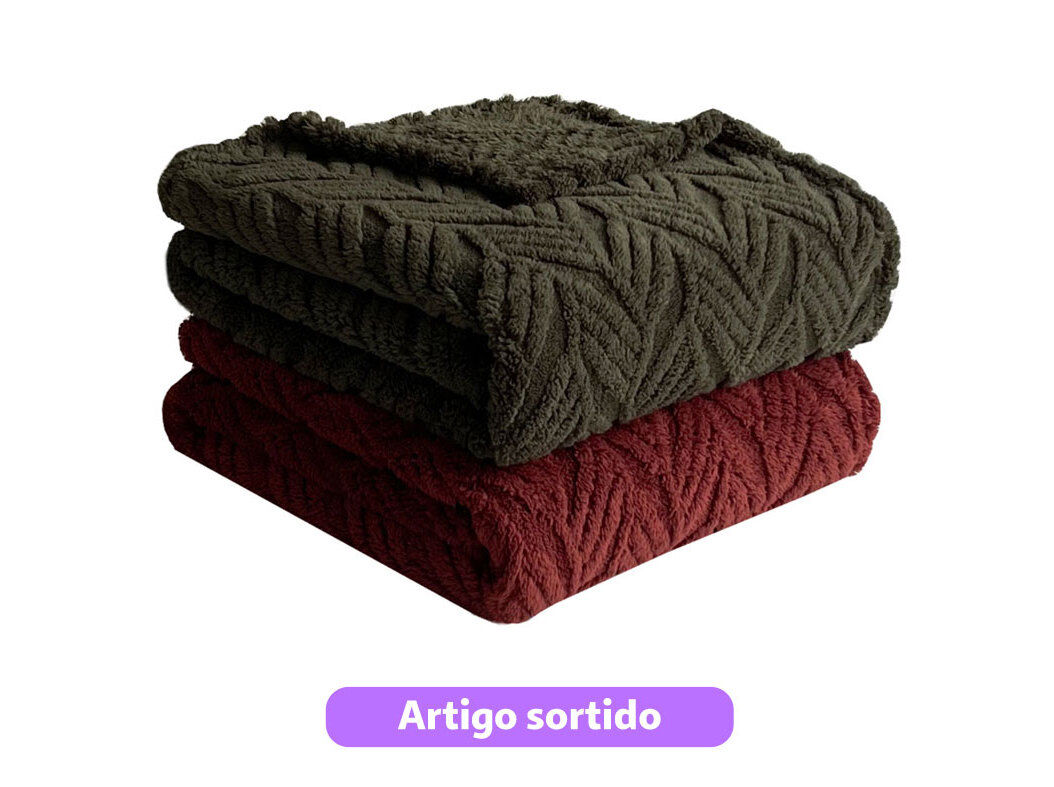 MANTA JAQUARD ACTUEL 125X150CM CORES SORTIDAS