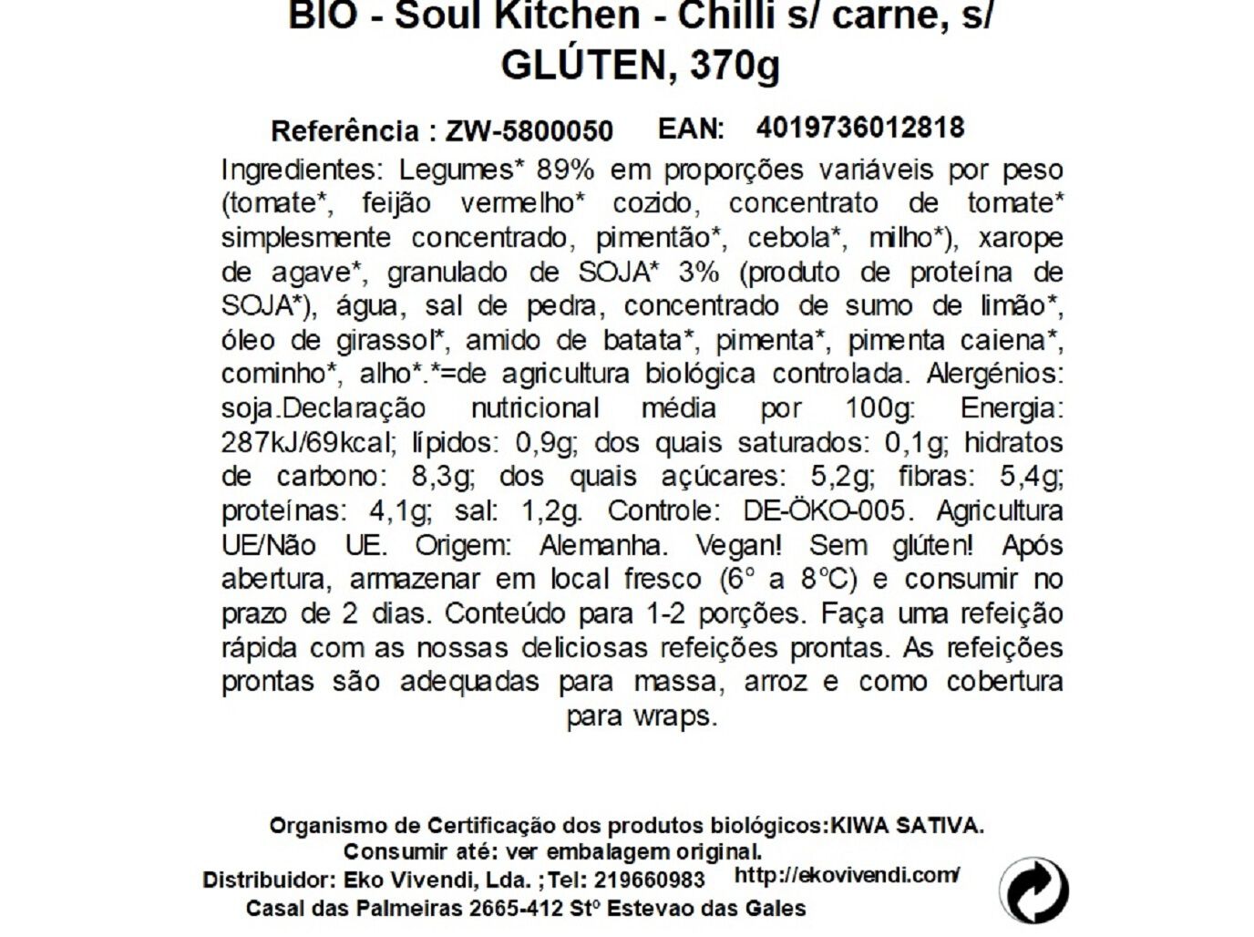 CHILLI ZWERGENWIESE SEM CARNE 370G image number 1