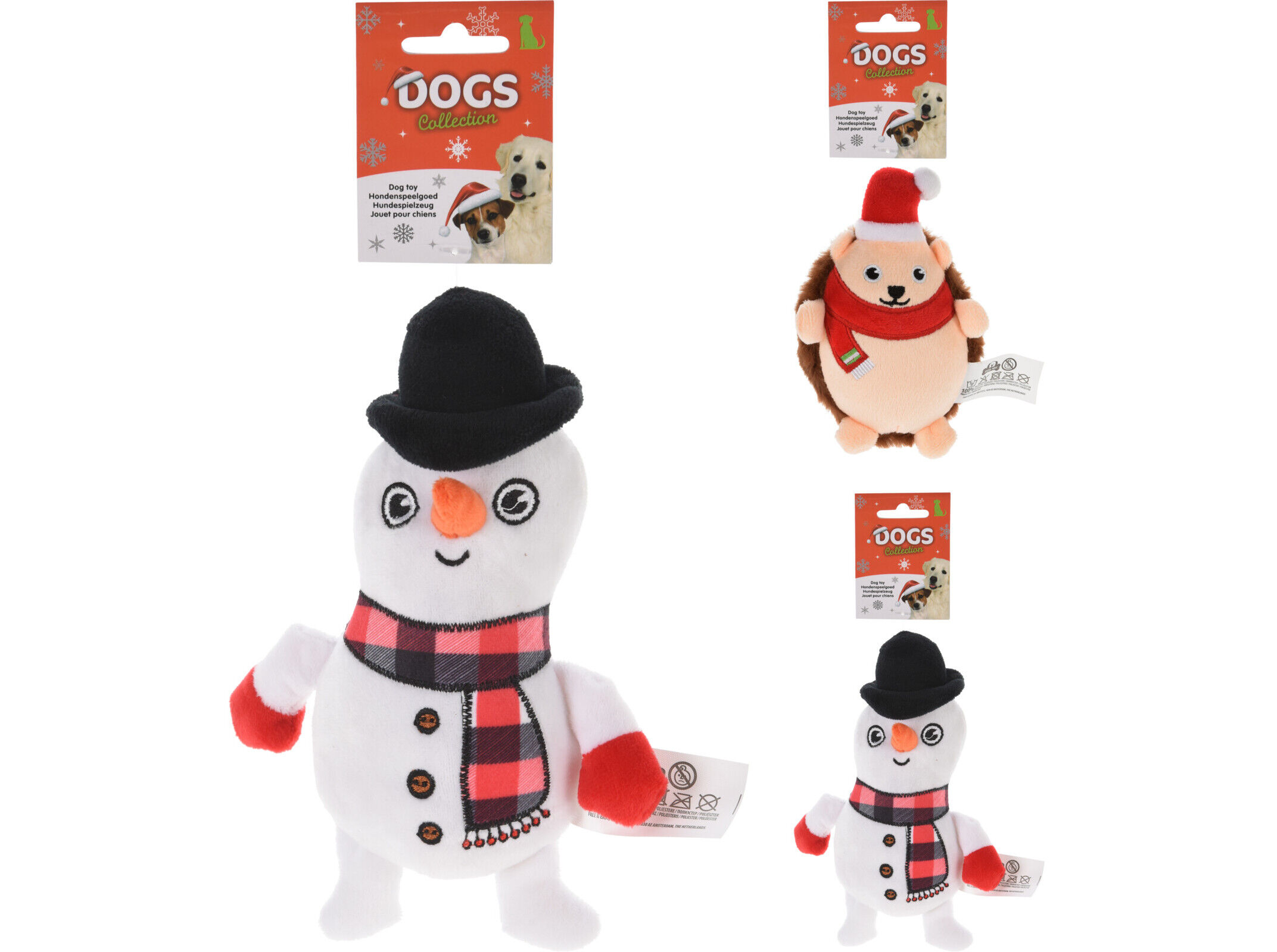 BRINQUEDO PARA C&Atilde;O DOGS COLLECTION PELUCHE NATAL 13CM MODELOS SORTIDOS image number 1