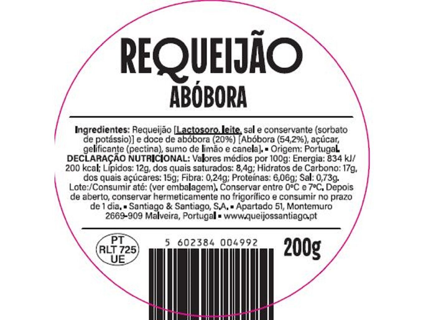 REQUEIJ&Atilde;O SANTIAGO COM DOCE AB&Oacute;BORA 200G image number 1