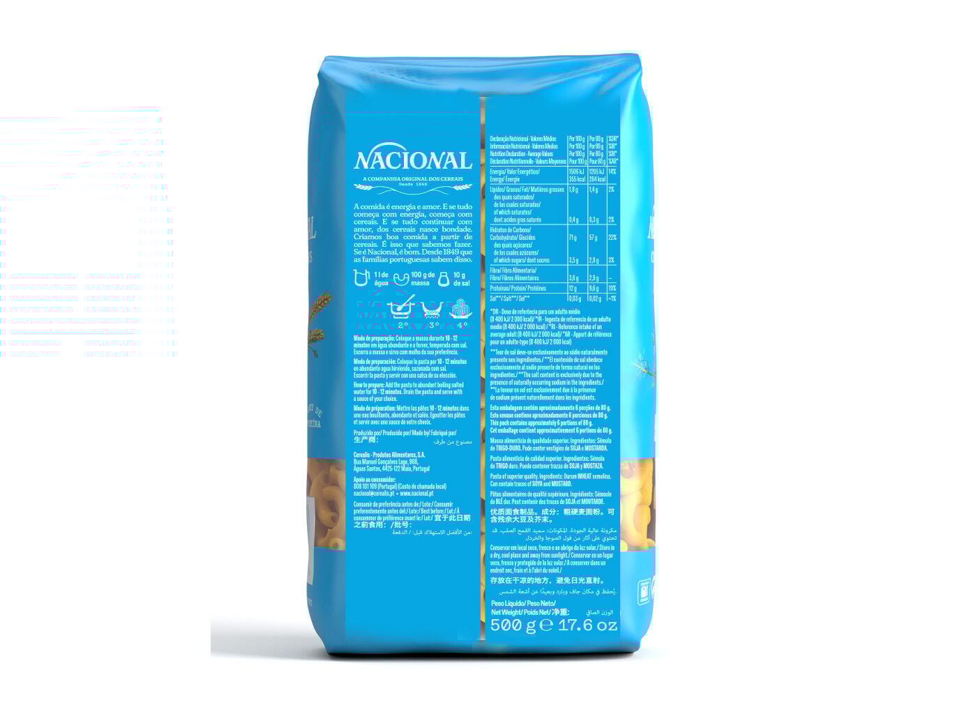 MASSA NACIONAL COTOVELINHOS 500G image number 1