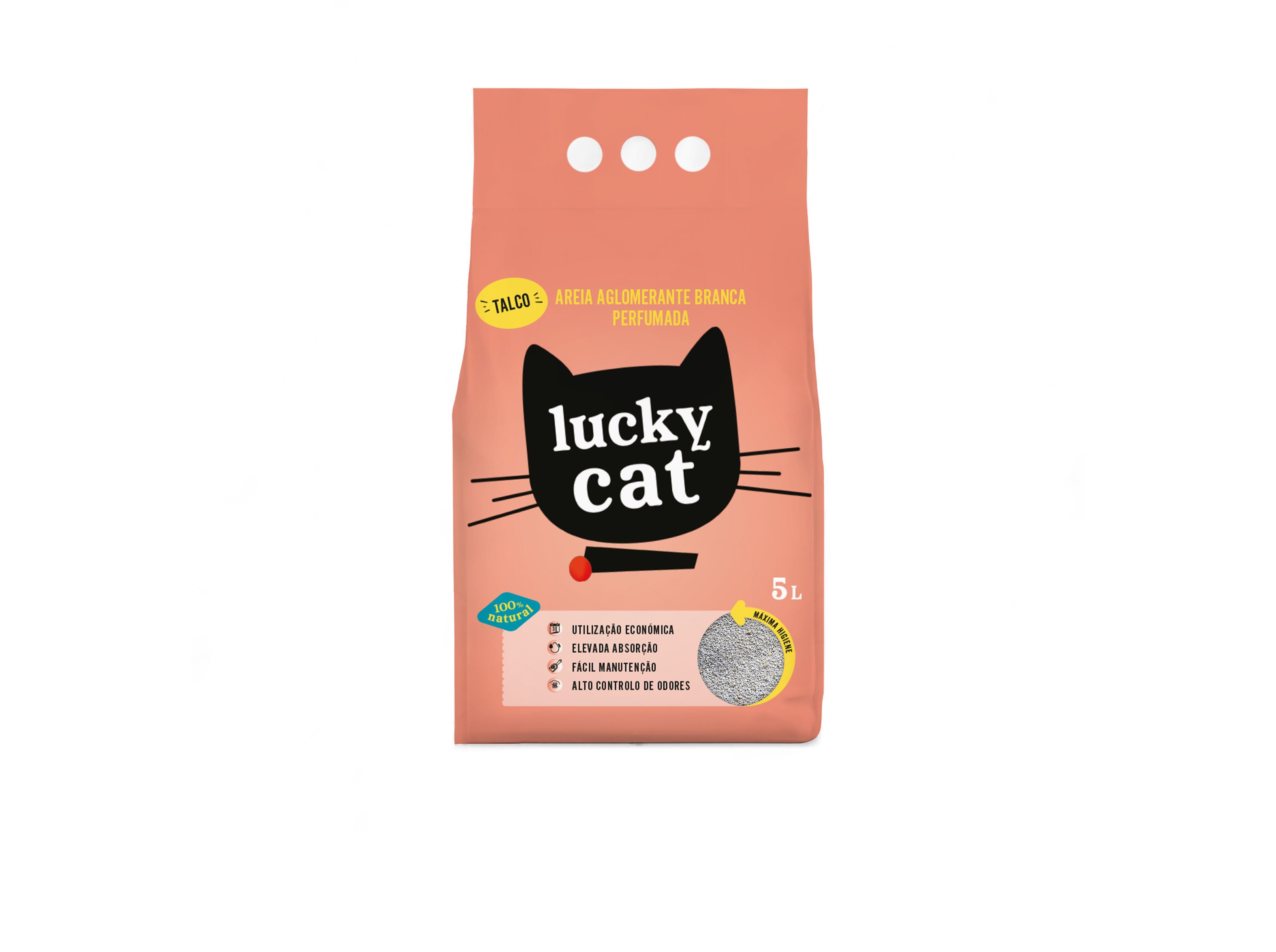 AREIA AGLOMERANTE LUCKY CAT PERFUMADA TALCO 5L image number 0