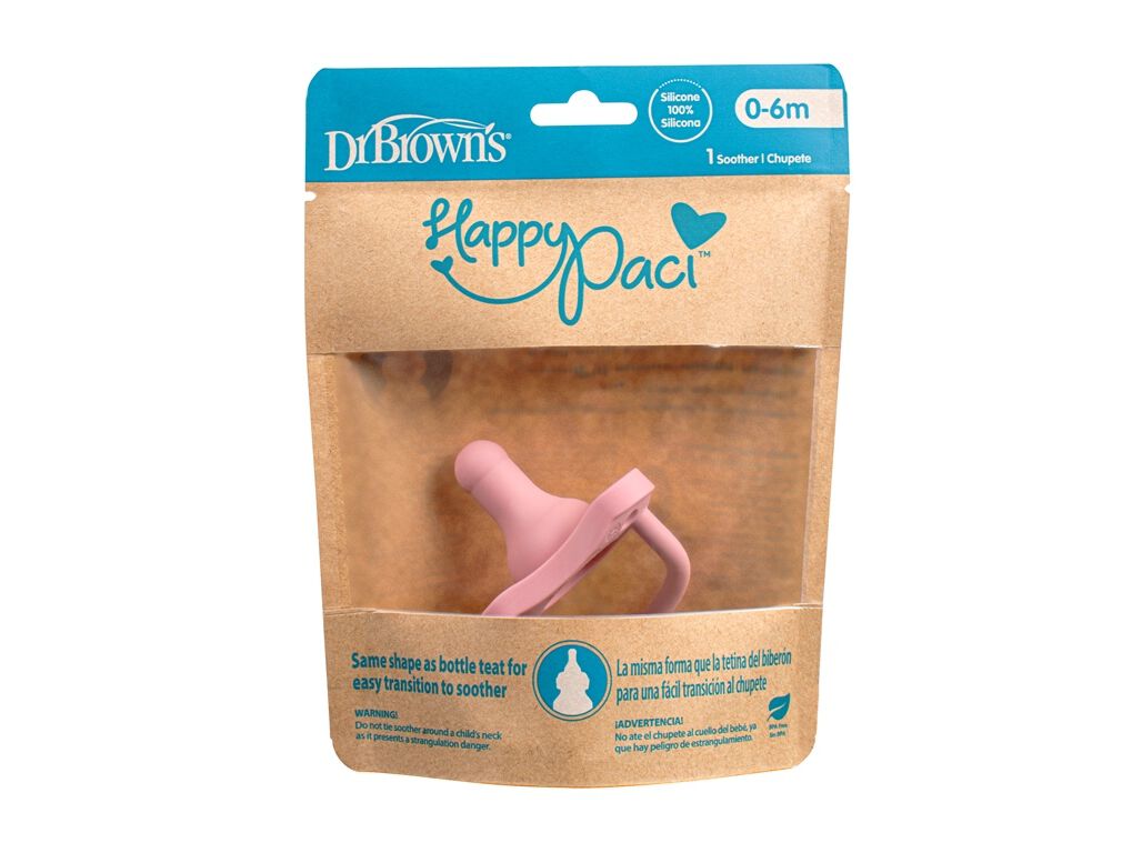 CHUPETA DR. BROWN'S SILICONE ROSA +0M 1UN image number 0