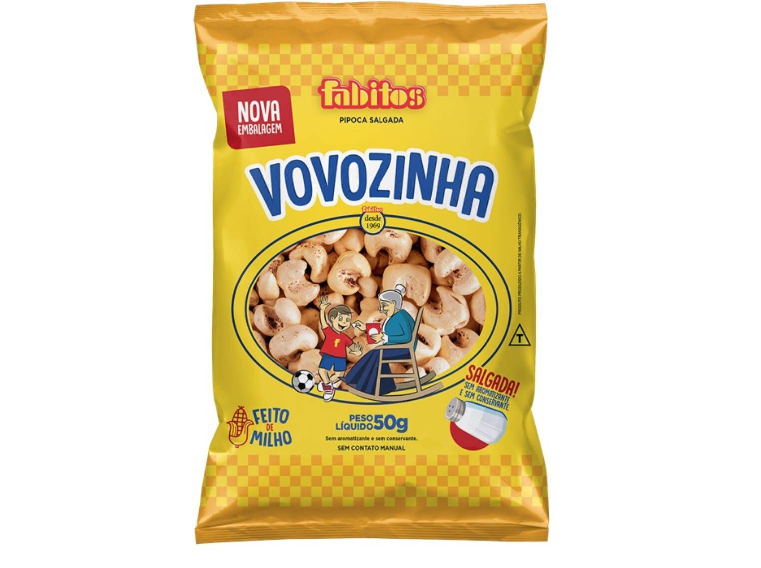 PIPOCAS SALGADAS VOVOZINHA 50G