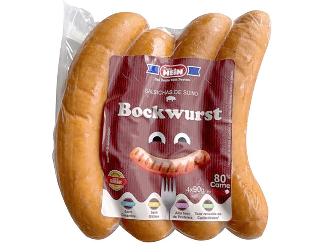 SALSICHAS BOCKWURST HEIN 4X90G