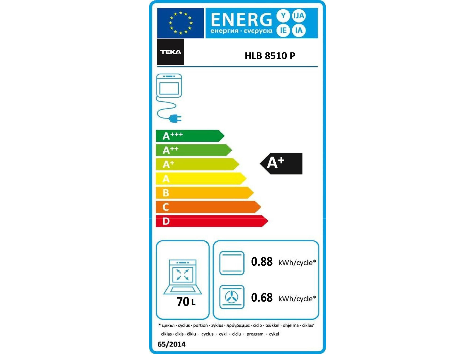 FORNO MULTIFUN&Ccedil;&Otilde;ES TEKA HLB 8510 P A+ PIROLITICO image number 6