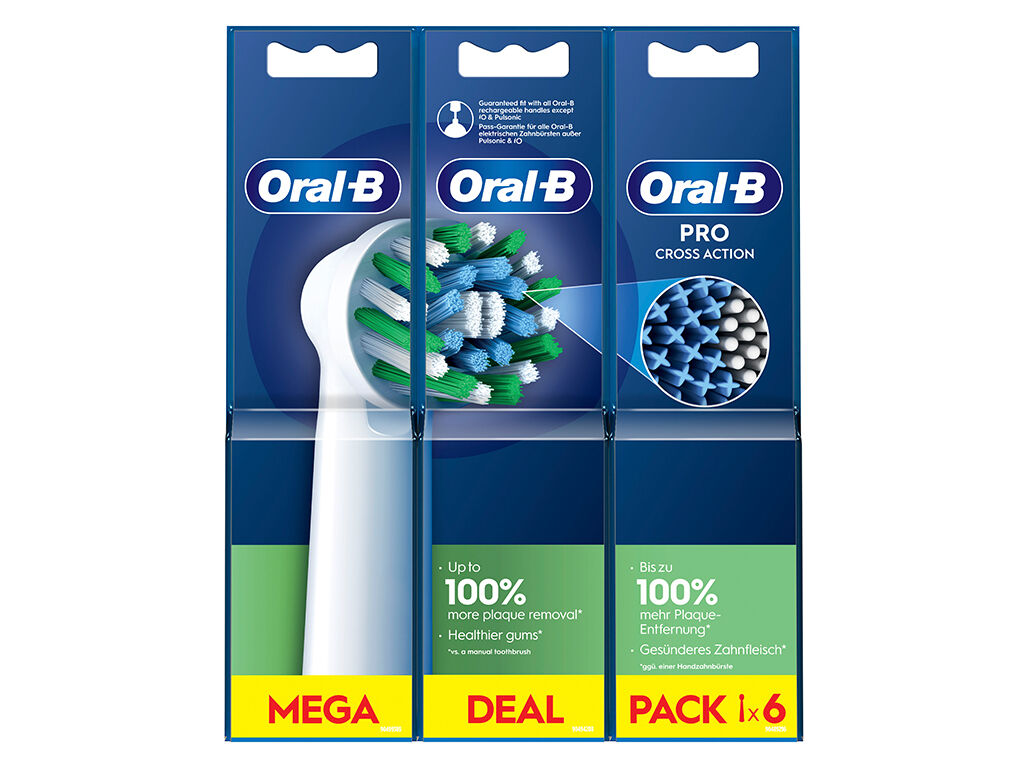 RECARGA ESCOVA ORAL B CROSS ACTION 6UN