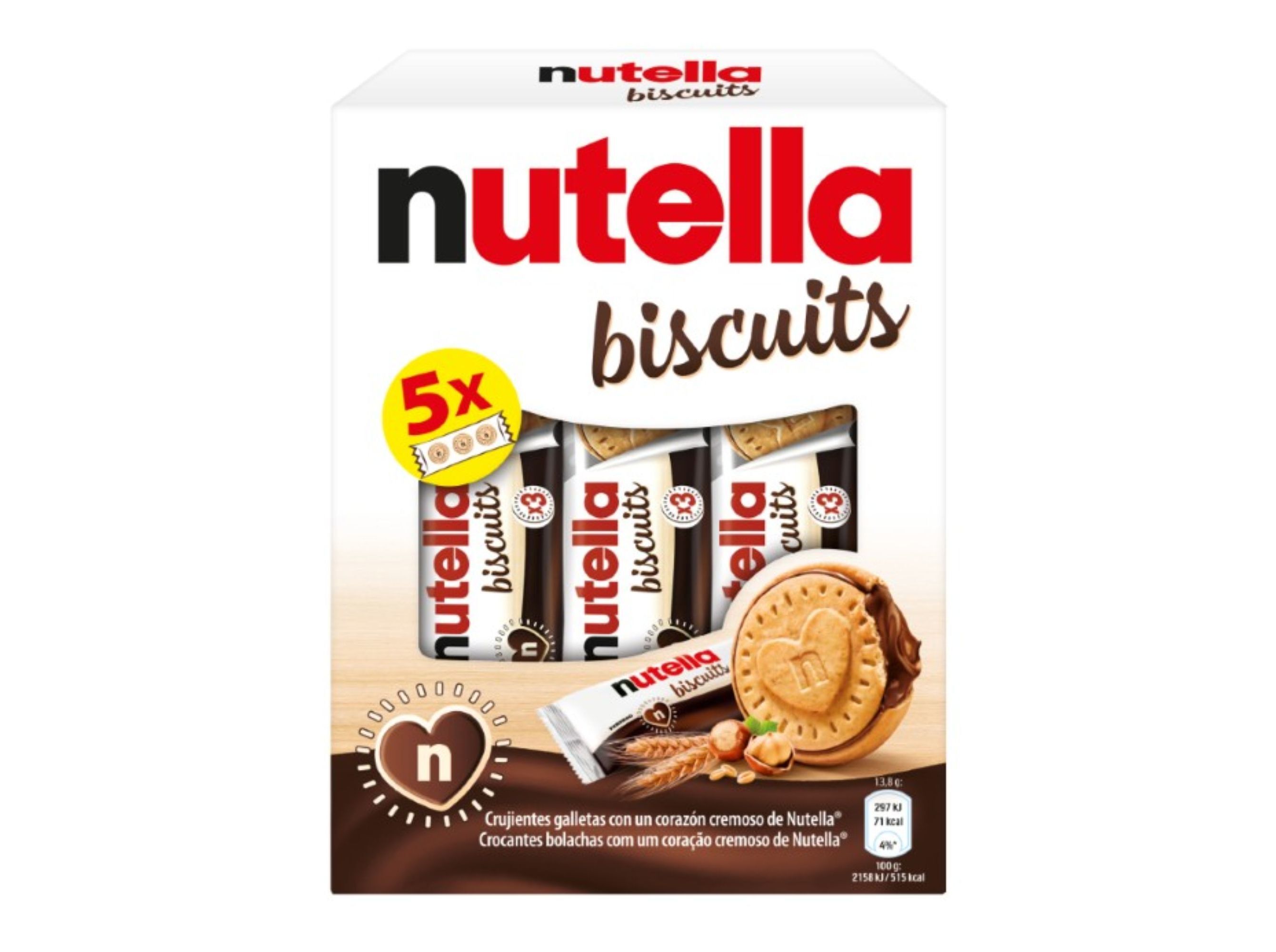 BOLACHA NUTELLA BISCUITS T(3X5) 207G image number 0