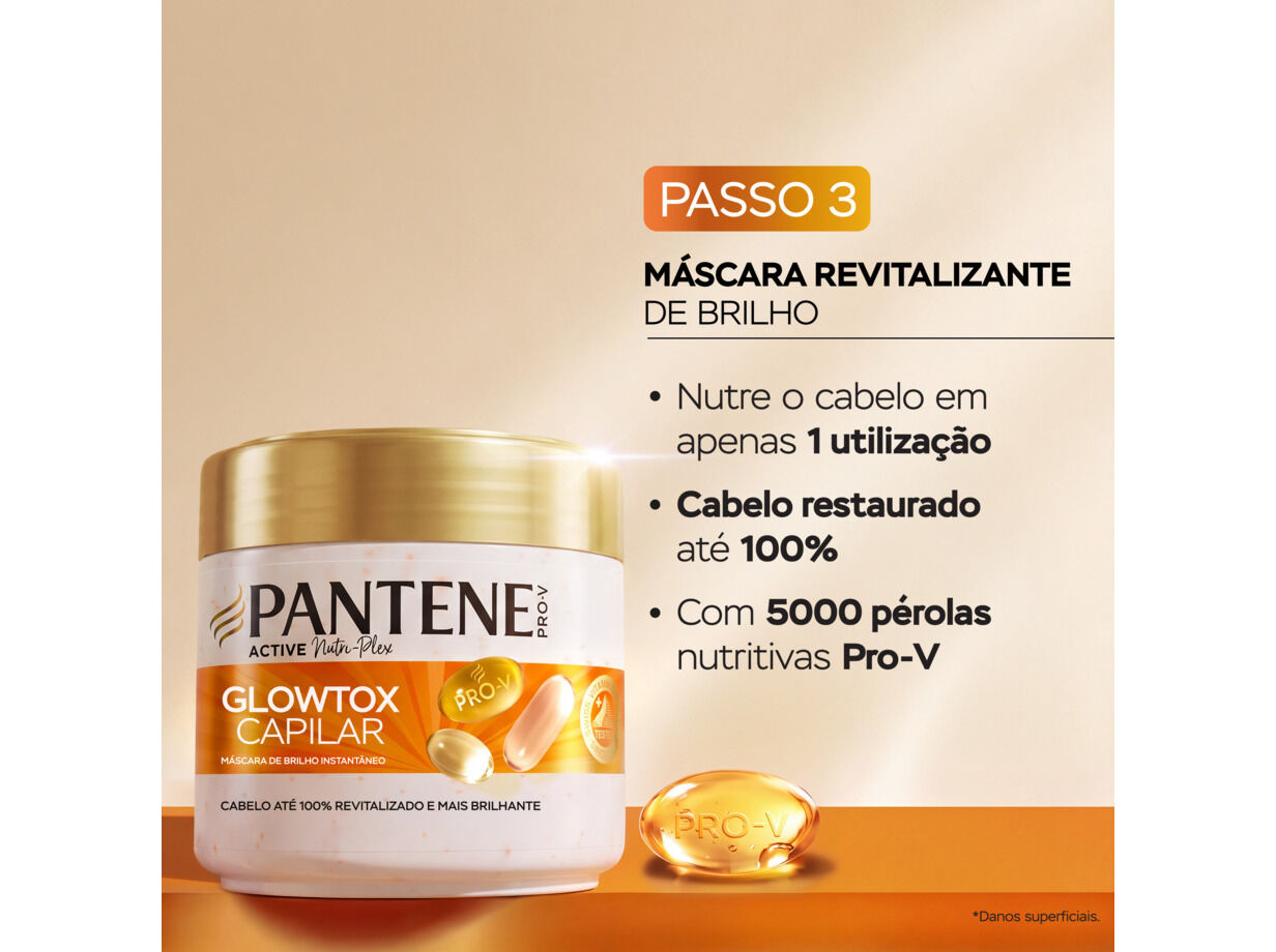 M&Aacute;SCARA DE CABELO PANTENE GLOWTOX 300 ML image number 2