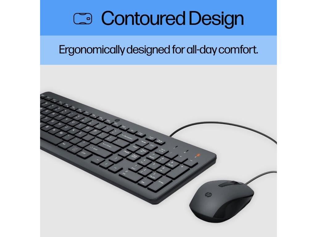 KIT TECLADO + RATO C/ FIOS HP 150 image number 4