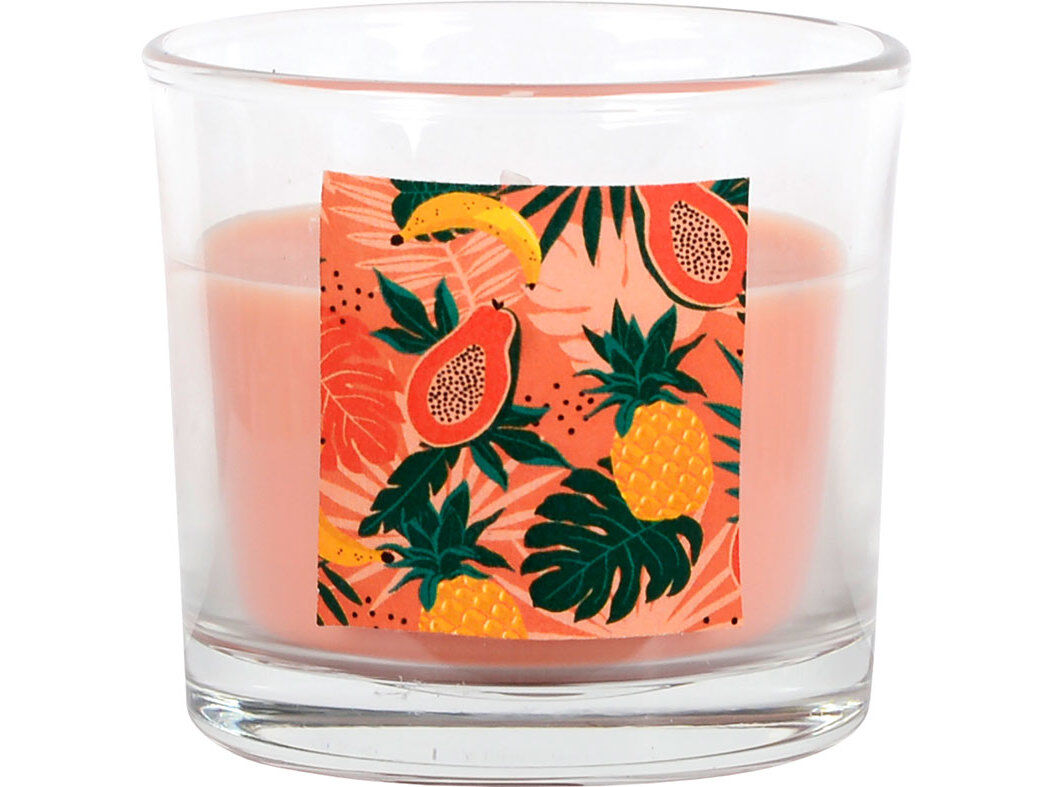 VELA AROM&Aacute;TICA ACTUEL VIDRO FRUTOS TROPICAIS