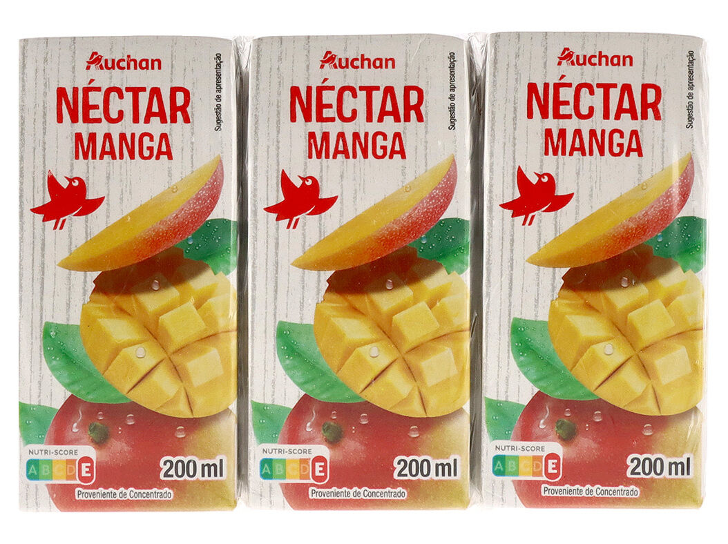 N&Eacute;CTAR AUCHAN MANGA 3X200ML image number 0