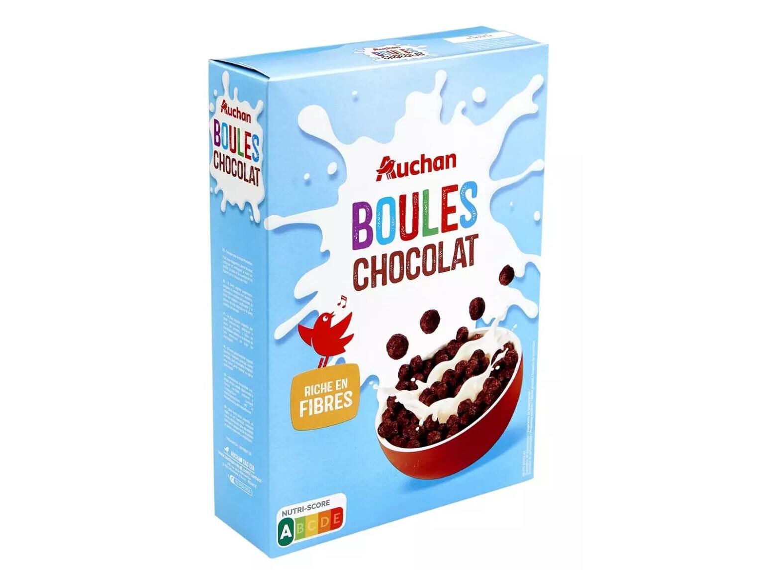 BOLAS DE CEREAIS AUCHAN COM CHOCOLATE 375 G image number 0