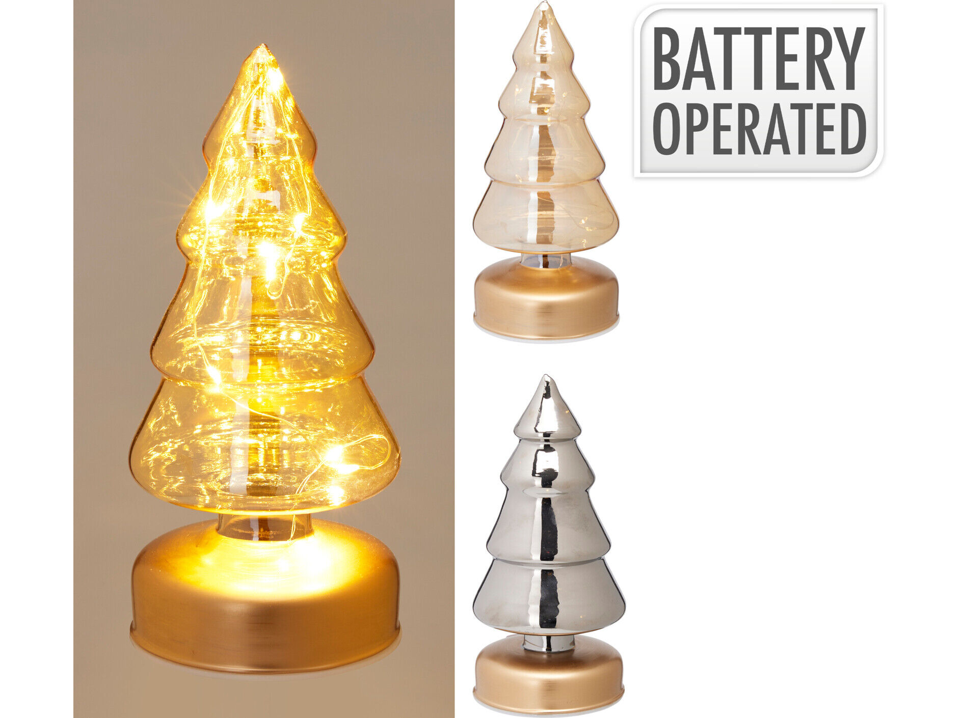 &Aacute;RVORE ED NATAL LED 8X8X17CM CORES SORTIDAS image number 1