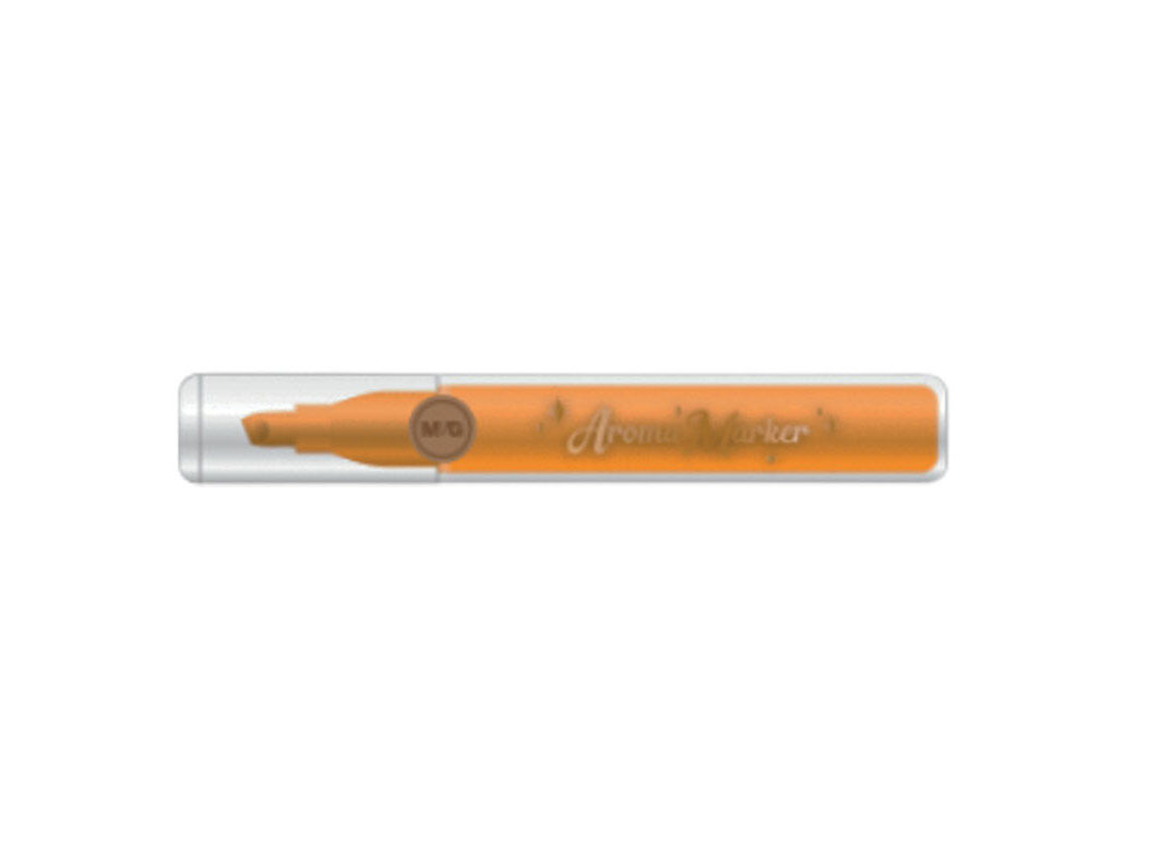 SUBLINHADOR PERFUMADO TORANJA M&G COM GLITTER COR LARANJA