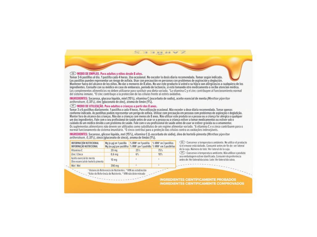 PASTILHAS ZARBEES MEL LIM&Atilde;O 24UN image number 1