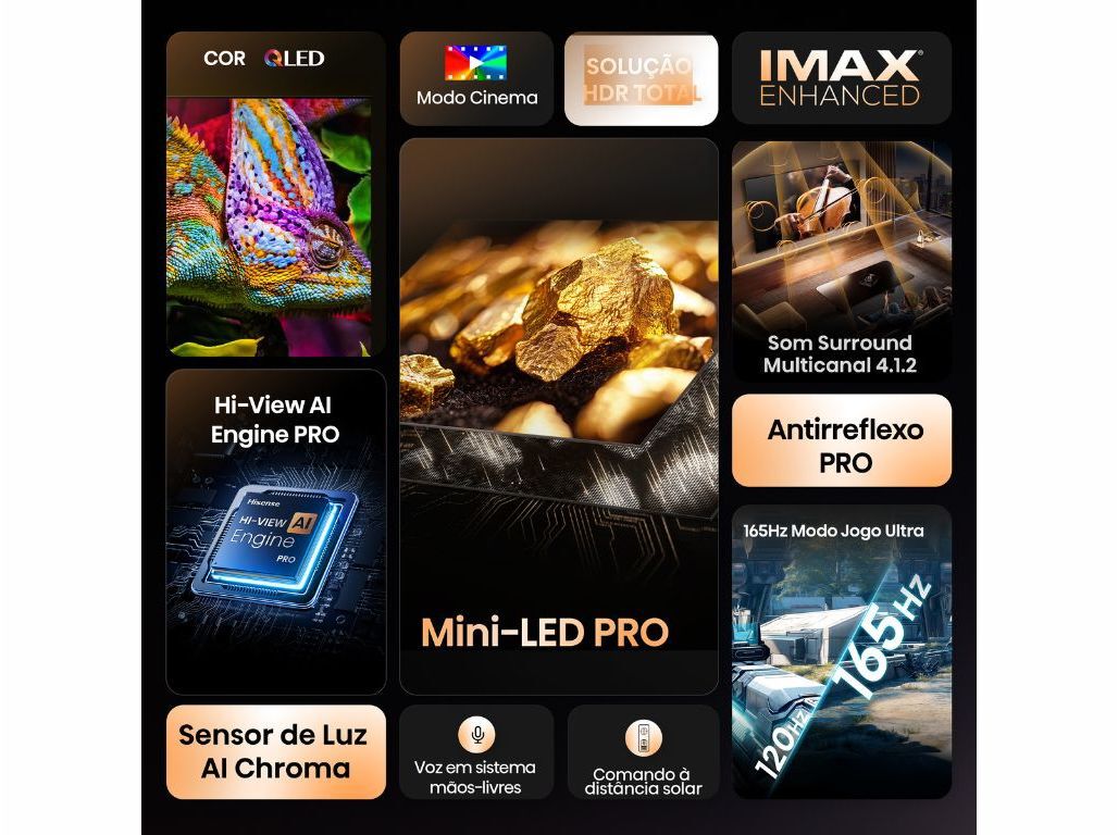 TV ULED MINI LED HISENSE 65U7Q PRO (65" SMART 4K 164CM) image number 3