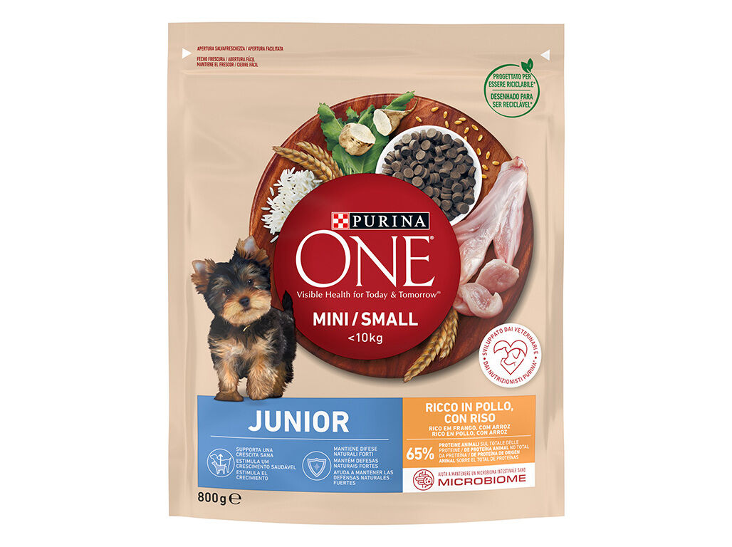 RA&Ccedil;&Atilde;O PARA C&Atilde;O PURINA ONE MINI J&Uacute;NIOR COM FRANGO 800G image number 1