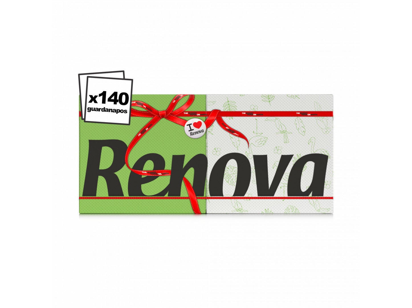 GUARDANAPOS RED LABEL RENOVA 1 FOLHA 140 UNIDADES 30X32CM image number 1