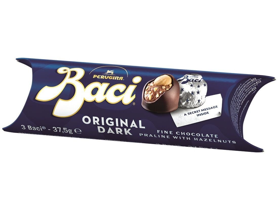 Bombons Baci Chocolate Negro Original Tubo 38 g