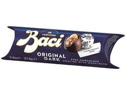 Bombons Baci Chocolate Negro Original Tubo 38 g