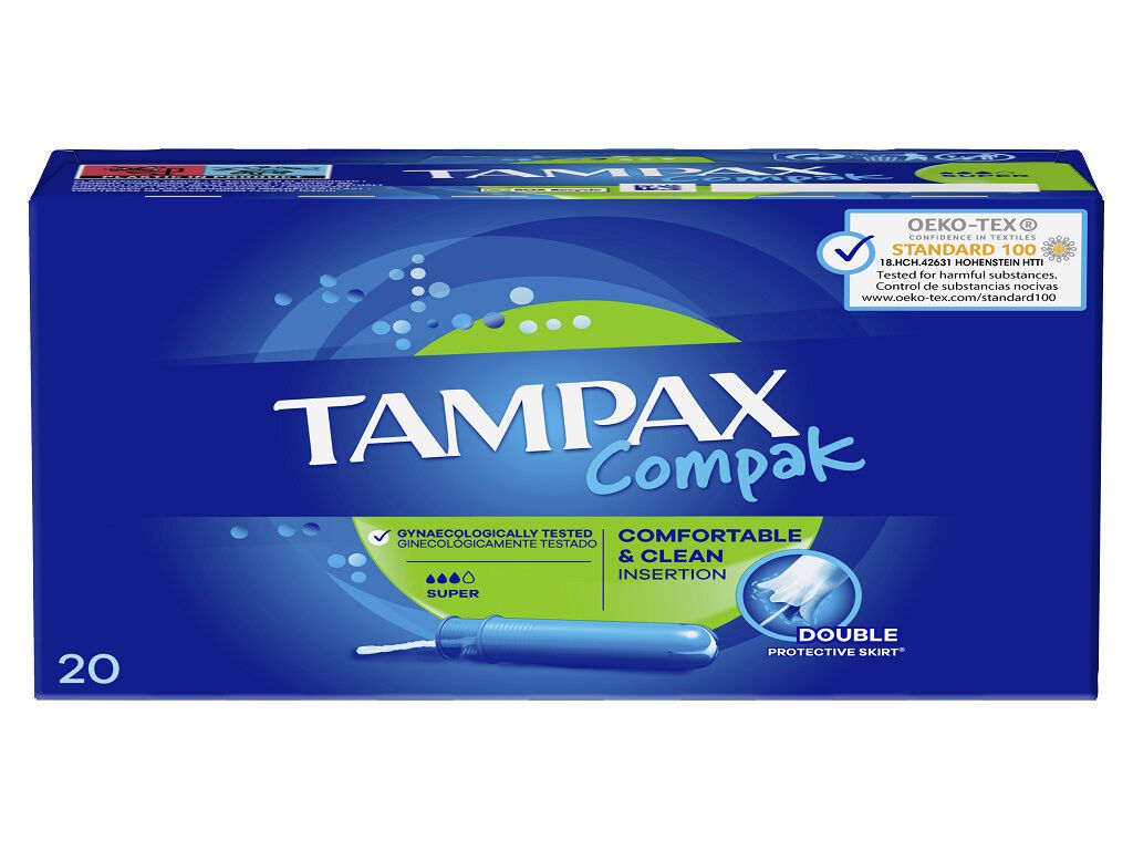 Tamp&otilde;es Compak Super com Aplicador Tampax 20 un image number 1