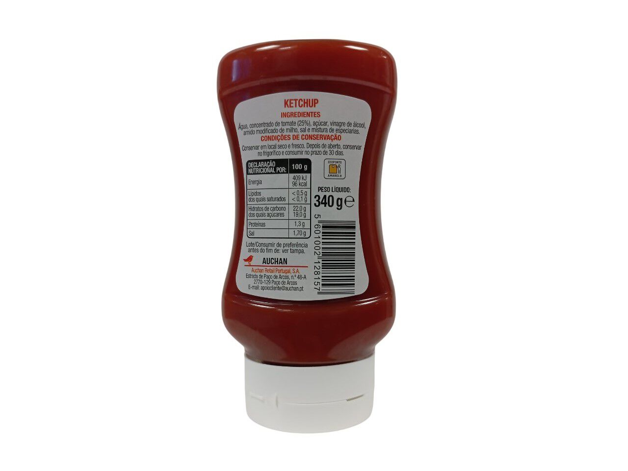 KETCHUP AUCHAN TOP DOWN 340G image number 1