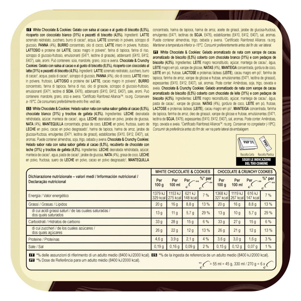 GELADO MAGNUM MINI COOKIE MIX 6X55 ML image number 1