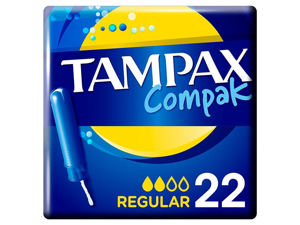 Tamp&otilde;es Compak Regular com Aplicador Tampax 22 un image number 0