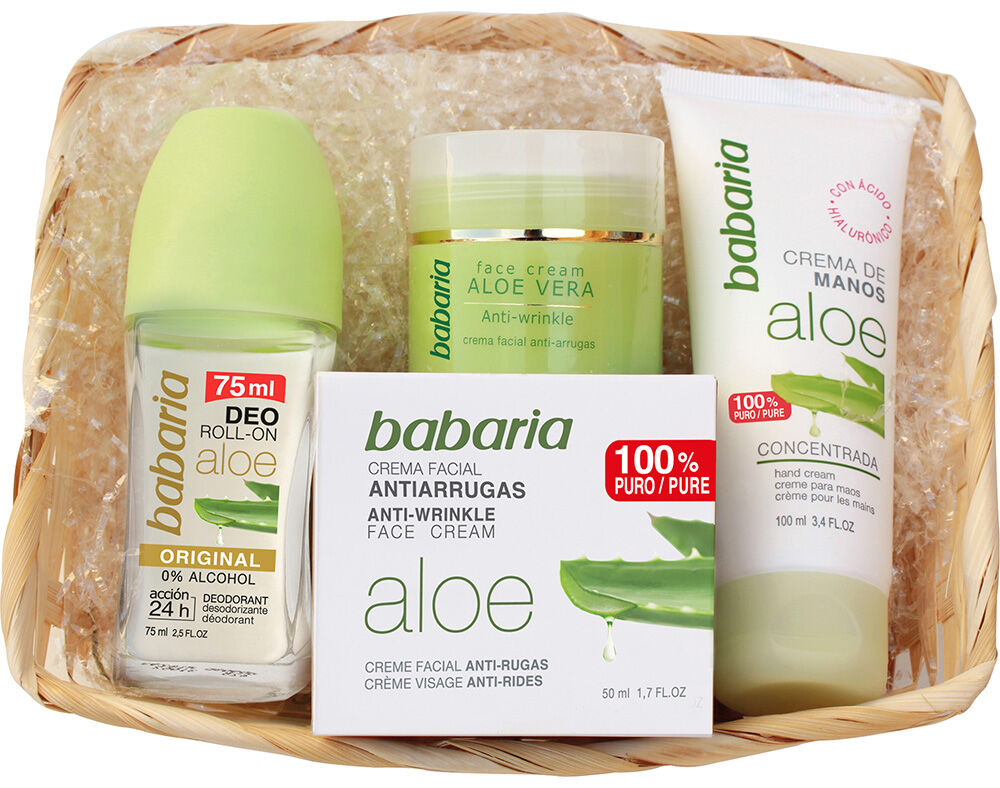 CONJUNTO BABARIA CESTA ALOE VERA 225ML