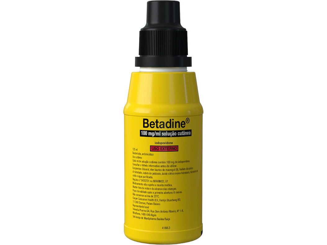 SOLU&Ccedil;&Atilde;O BETADINE D&Eacute;RMICA 100MG/ML 125ML