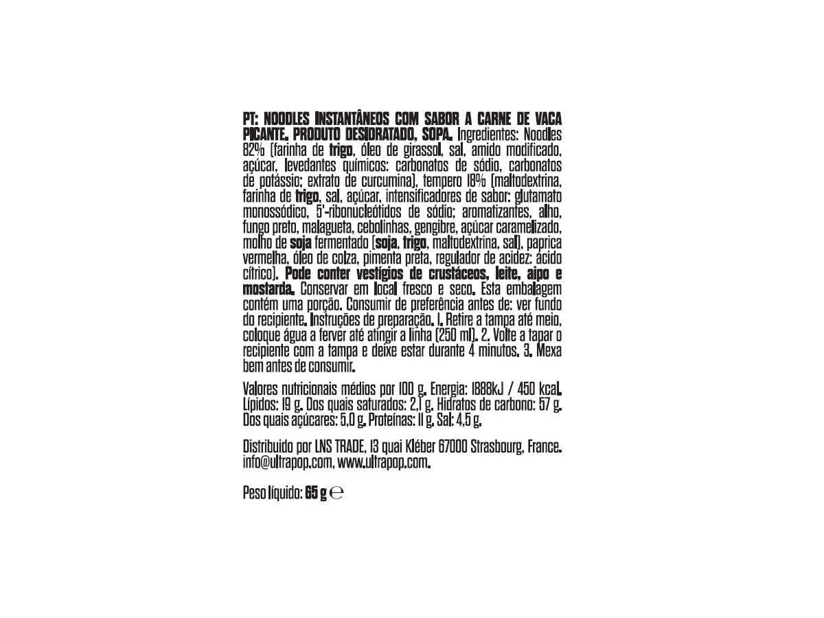NOODLES COPO ONE PIECE CARNE VACA PICANTE 65G image number 1