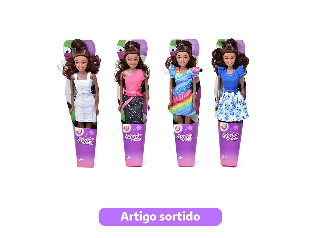 BONECA MORENA ONE TWO FUN 29CM MODELOS SORTIDOS